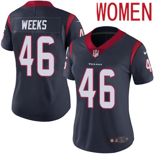 Women Houston Texans #46 Jon Weeks Navy Blue Nike Vapor Limited NFL Jersey->women nfl jersey->Women Jersey